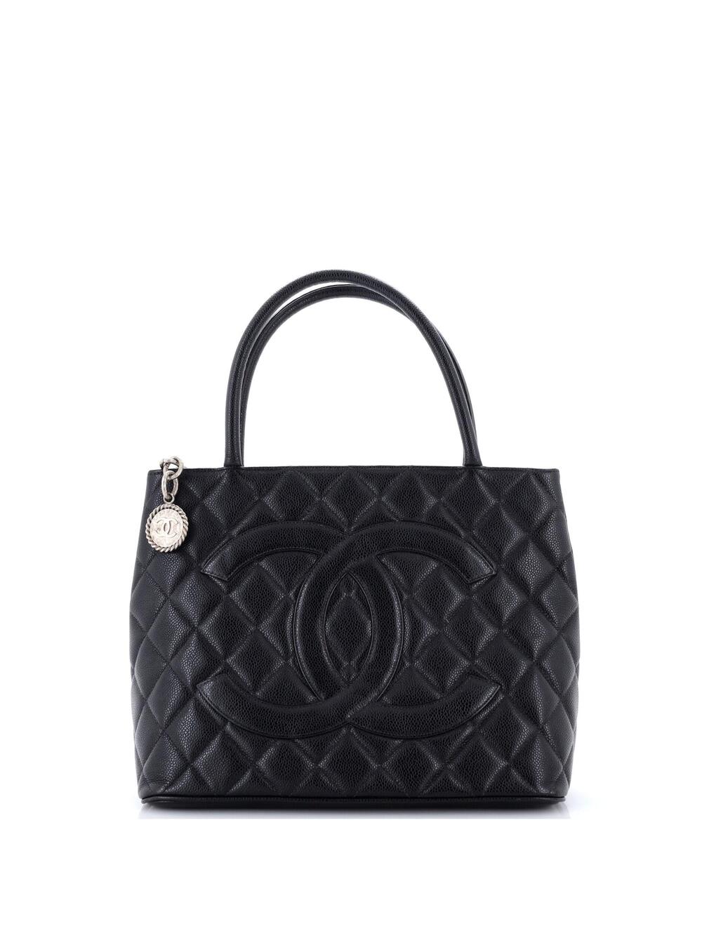 Chanel Medallion Tote Quilted Caviar #365495C21B